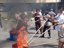 Satresnarkoba Polres Pelabuhan Tanjung Perak Musnahkan BB Narkoba dalam Kurun Waktu Januari Hingga Desember 2025