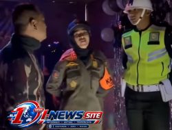 Seorang Anggota Oknum TNI Bersitegang Dengan Aparat Gabungan Saat Merazia Sebuah Warung Remang-remang.