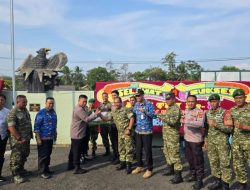 Kapolsek Tanjung bintang Geruduk Posramil Koramil Tanjung bintang,Berikan Ucapan Selamat Dihari Jadi TNI Ke 81