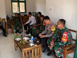 Kapolsek Waway karya Geruduk Posramil Koramil waway karya ,Berikan Ucapan Selamat Dihari Jadi TNI Ke 81