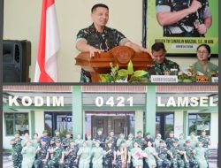 GERAK CEPAT DANREM 043/GATAM! SEHARI USAI RETREAT PRESIDEN, LANGSUNG SAMPAIKAN ARAHAN KE KODIM 0421/LAMPUNG SELATAN