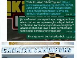 Camat Candipuro Bungkam Saat Di Konfirmasi Terkait kades cinta mulya merangkap TU SMA Negeri 1 Candipuro,
